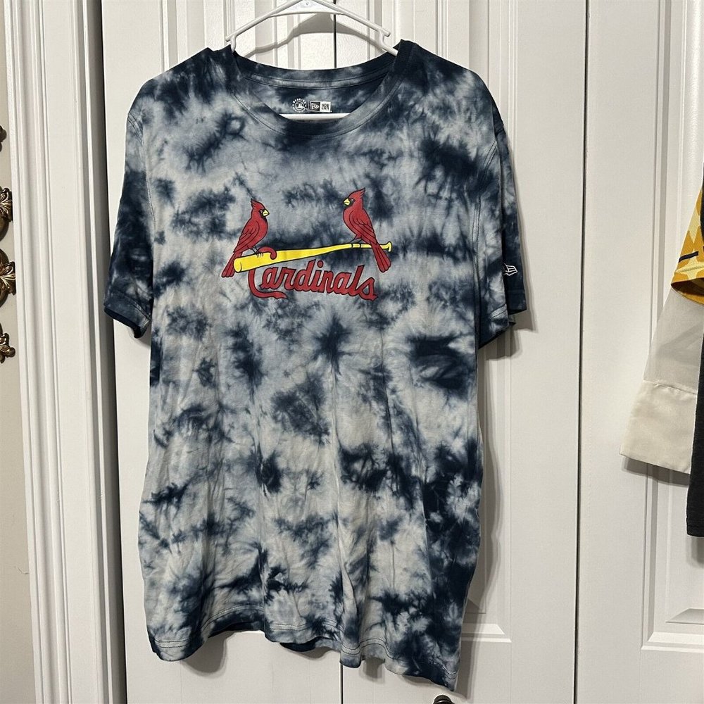 New Era Shirt Mens St Louis Cardinals Tie Dye Large Blue 2022 Baseball Tee